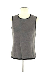 Womens Size Small Anne Klein Tank Sleeveless Tops Shirts Black and White - TheRealThreads